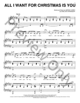 All I Want For Christmas Is You piano sheet music cover